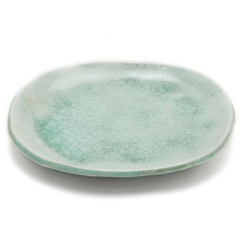 灰釉ビードロ小判小皿・厚・有松進《小皿・15.0 cm》 |  | 06