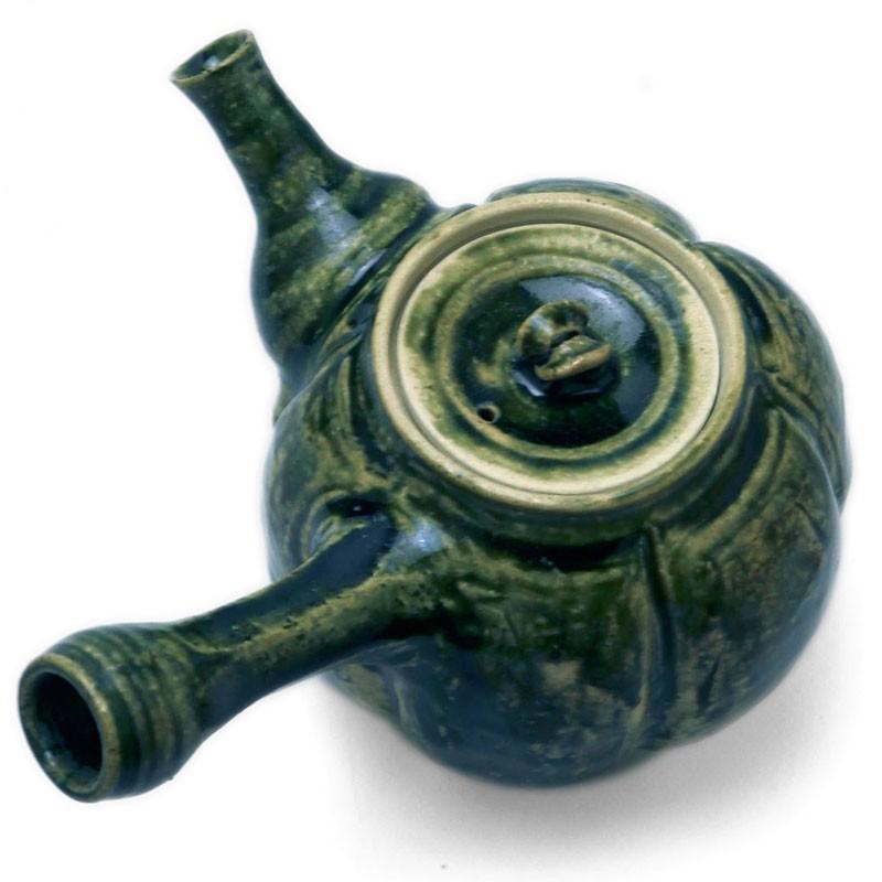 織部焼・総織部：織部輪花急須・有松進《急須・450cc》 | 