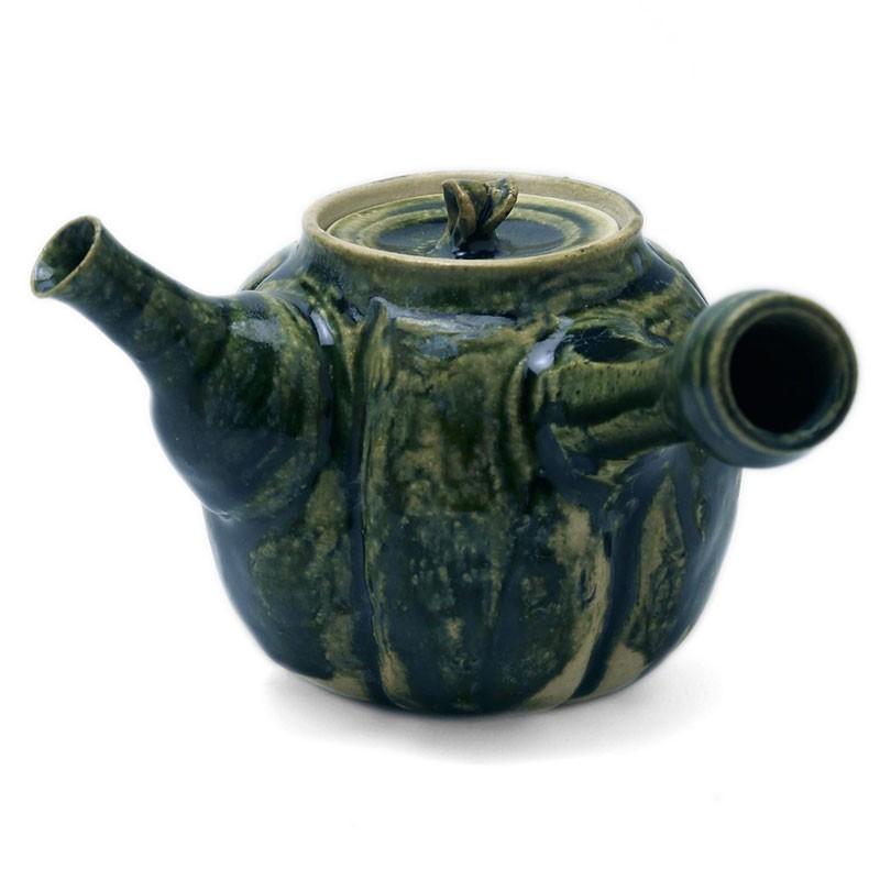 織部焼・総織部：織部輪花急須・有松進《急須・450cc》 |  | 01