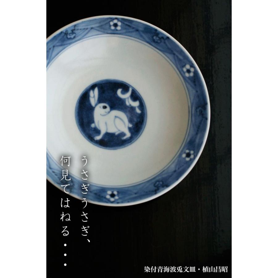 染付青海波兎文皿・植山昌昭《中皿・16.0cm》 |  | 02