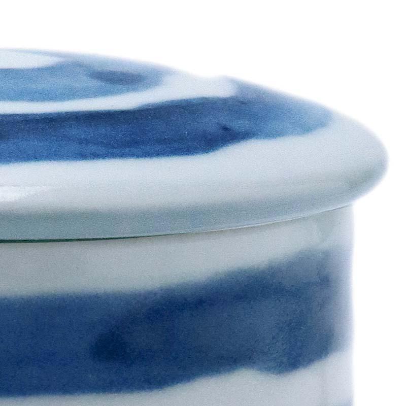 染付：段重蓋物・小・独楽文・植山昌昭《小物》 |  | 02