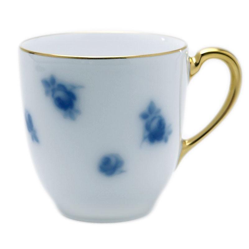 磁器：バラ文岡染めコーヒー碗皿・大倉陶園《コーヒーカップ・皿セット・140ml》 |  | 01