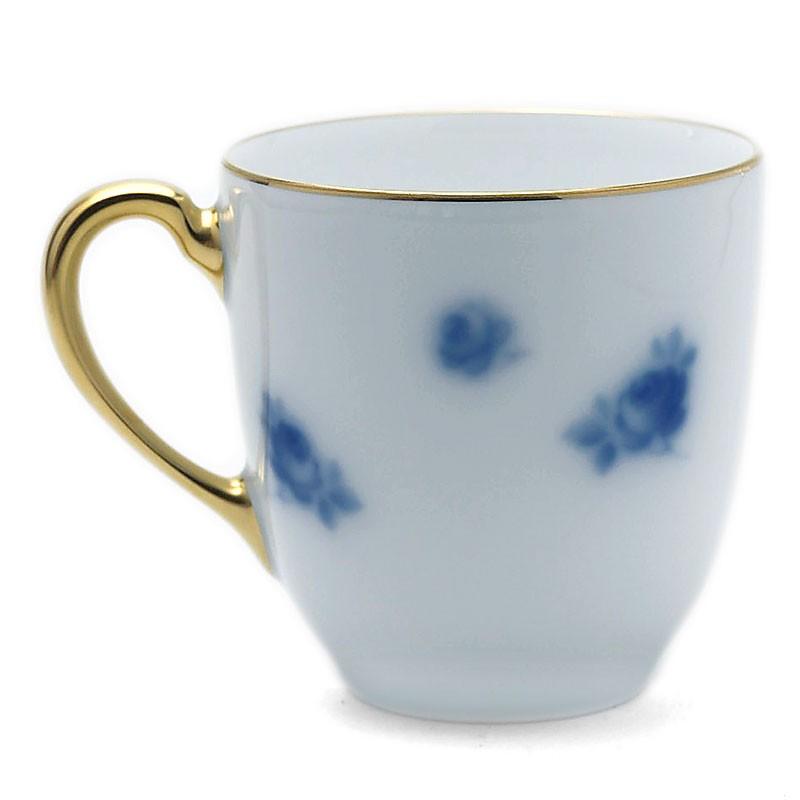 磁器：バラ文岡染めコーヒー碗皿・大倉陶園《コーヒーカップ・皿セット・140ml》 |  | 03