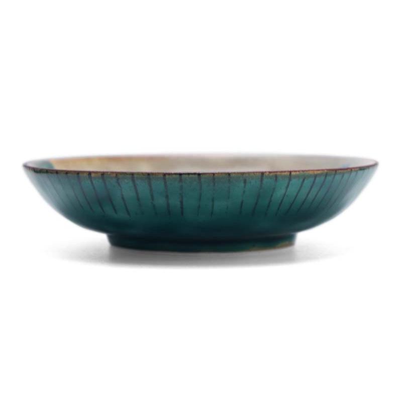 九谷焼：吉田屋手山水3.5寸皿・九谷美陶園《小皿・10.8cm》 : 和食器の