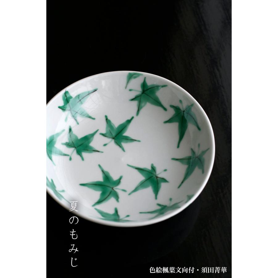 九谷焼・色絵楓葉文向付・須田菁華《小皿・13.3cm》 : 0015-0041 : 和 