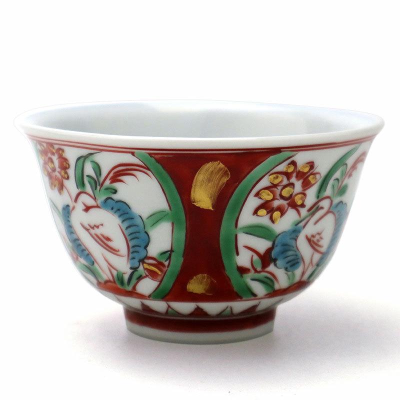 須田菁華造古赤絵魚藻文茶碗5客 須田菁華造古赤絵魚藻文茶碗5客 須田菁華造古赤絵