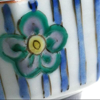 九谷焼：吉田屋梅文六角酒盃・須田菁華《盃・ぐい呑》 : 和食器