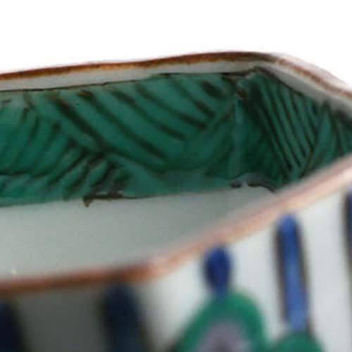 九谷焼：吉田屋梅文六角酒盃・須田菁華《盃・ぐい呑》 : 和食器