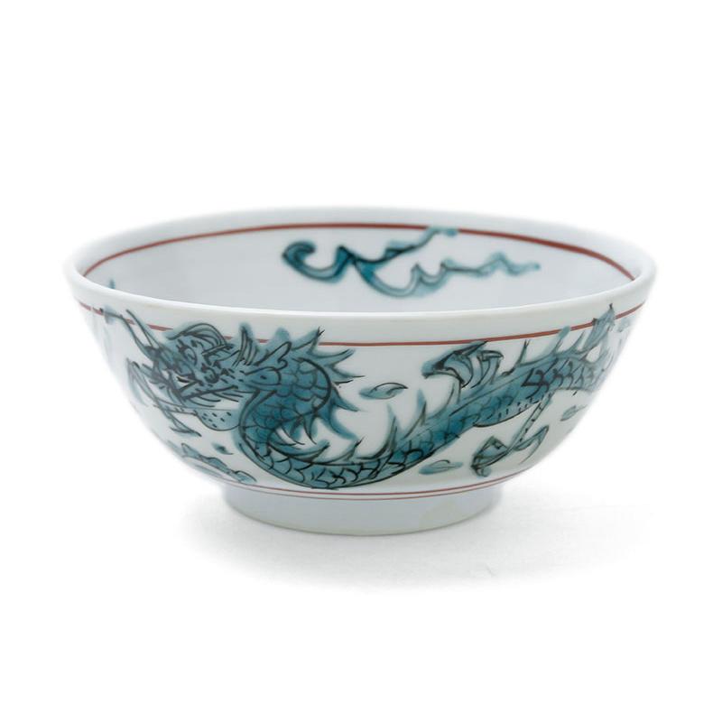 九谷焼：青呉州竜文碗形向付・須田菁華《小鉢・13.2cm》 : 和