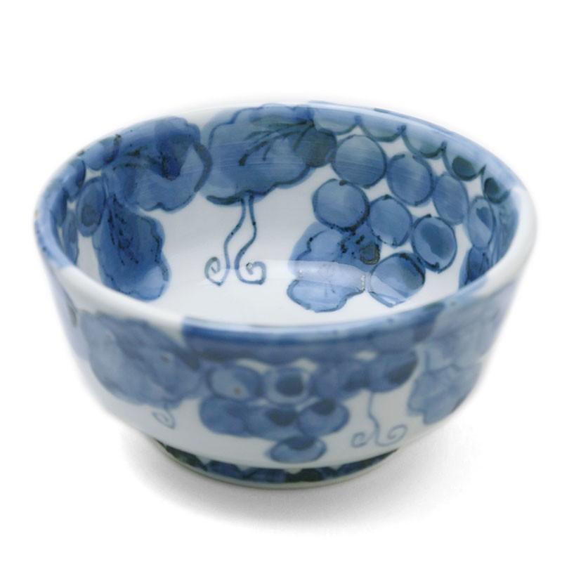須田菁華　染付葡萄文向付 5客 値下げ！ 染付ぶどう文向付・須田菁華 : 和食器の愉しみ 工芸店ようび