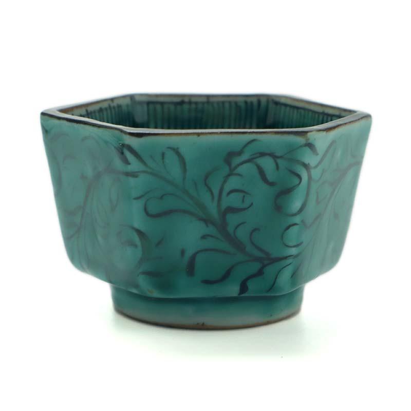 九谷焼　須田菁華　六角ぐい呑み 九谷焼 須田菁華 六角ぐい呑み - メルカリ