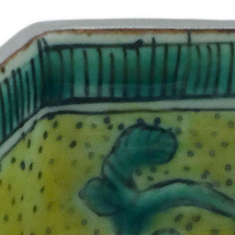 九谷焼：吉田屋瓜図六角ぐい呑・須田菁華《ぐい呑み・盃》 : 和食器の