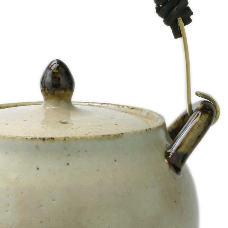 伊賀焼：無地土瓶・小・真鍮取手付・杉本寿樹《土瓶・350cc》 : 和食器