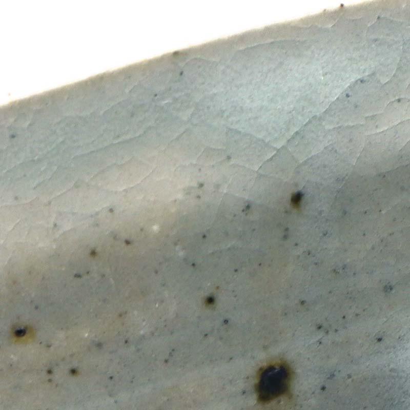 伊賀焼：雅造三島手扇形向付・福森雅武（土楽窯）《小鉢・14.0cm