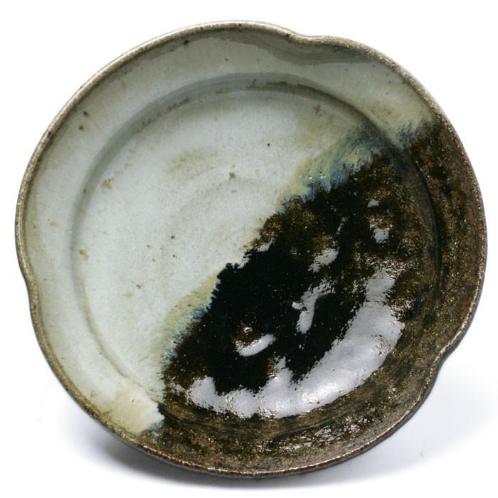 唐津焼：朝鮮唐津掛け分け皿・中村恵子《中皿・17.0cm》 : 和食器の