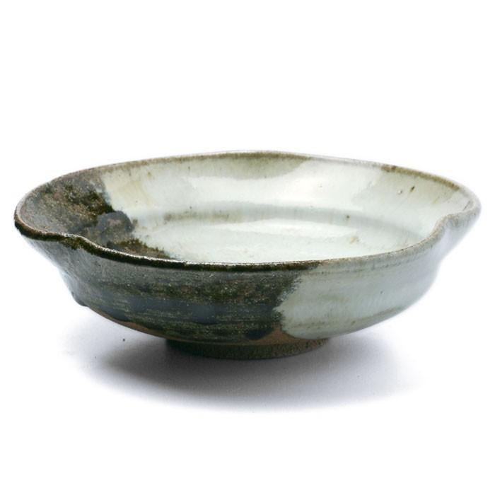 唐津焼：朝鮮唐津掛け分け皿・中村恵子《中皿・17.0cm》 : 和食器の