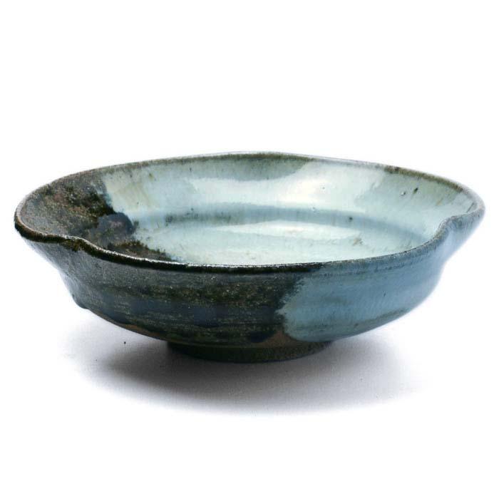 唐津焼：朝鮮唐津掛け分け皿・中村恵子《中皿・17.0cm》 : 和食器の