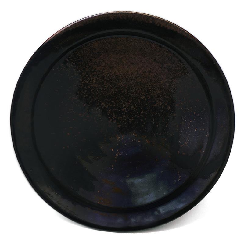 唐津焼：黒唐津六寸五分皿・中村恵子《中皿・6.5寸・20.0cm》 | 