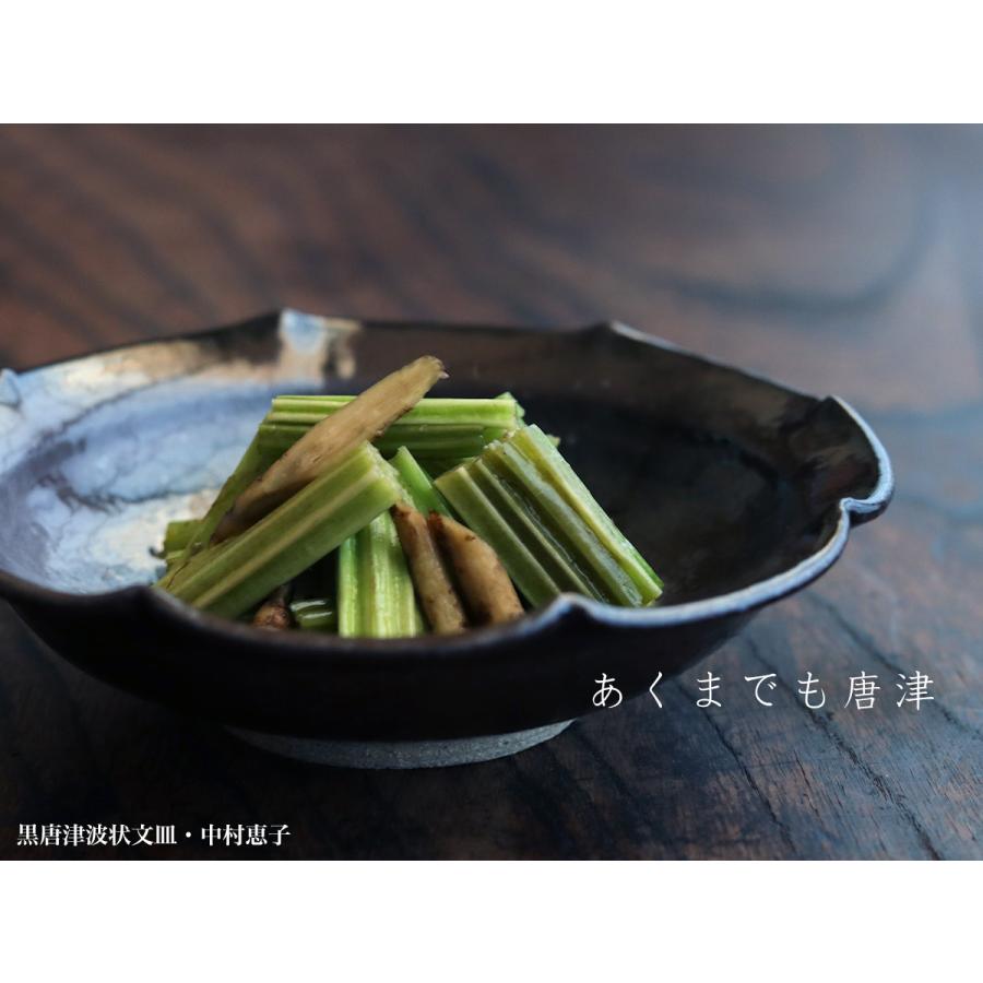 唐津焼：黒唐津波状文皿・中村恵子《小皿・15.5cm》 |  | 11