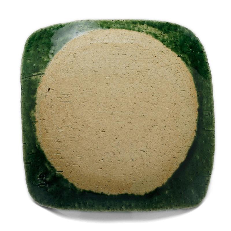 織部焼：織部5.5寸角皿・長森慶《中皿・16.0cm》 : 和食器の愉しみ
