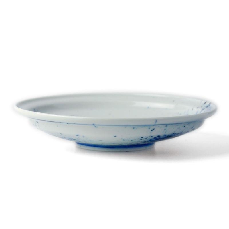 ￼骨董　大皿    46センチ　完品無傷 染付吹墨7.5寸皿・阪東晃司《大皿・23.0cm》 : 和食器の愉しみ