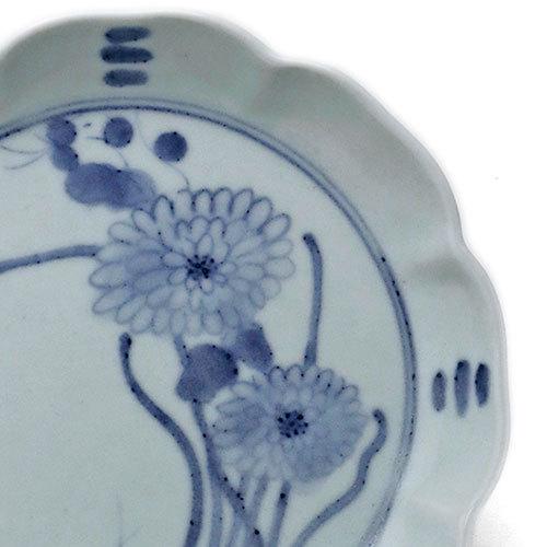 染付：菊花文輪花5寸深皿・藤塚光男《小皿・15.5cm》 |  | 05