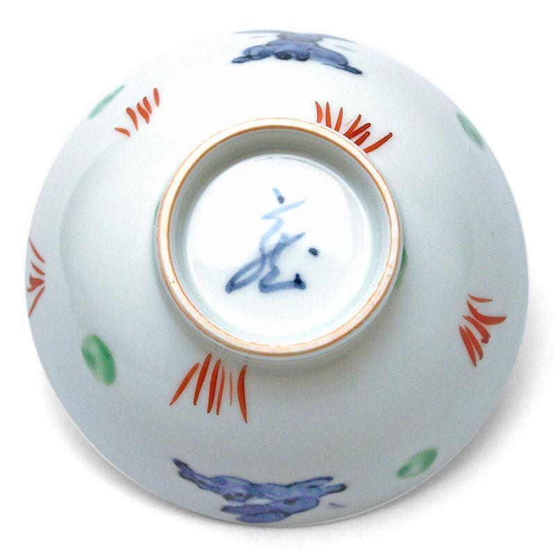 色絵うさぎ飯碗No.1・古川章蔵《飯碗・ご飯茶碗・11.6cm》 |  | 01