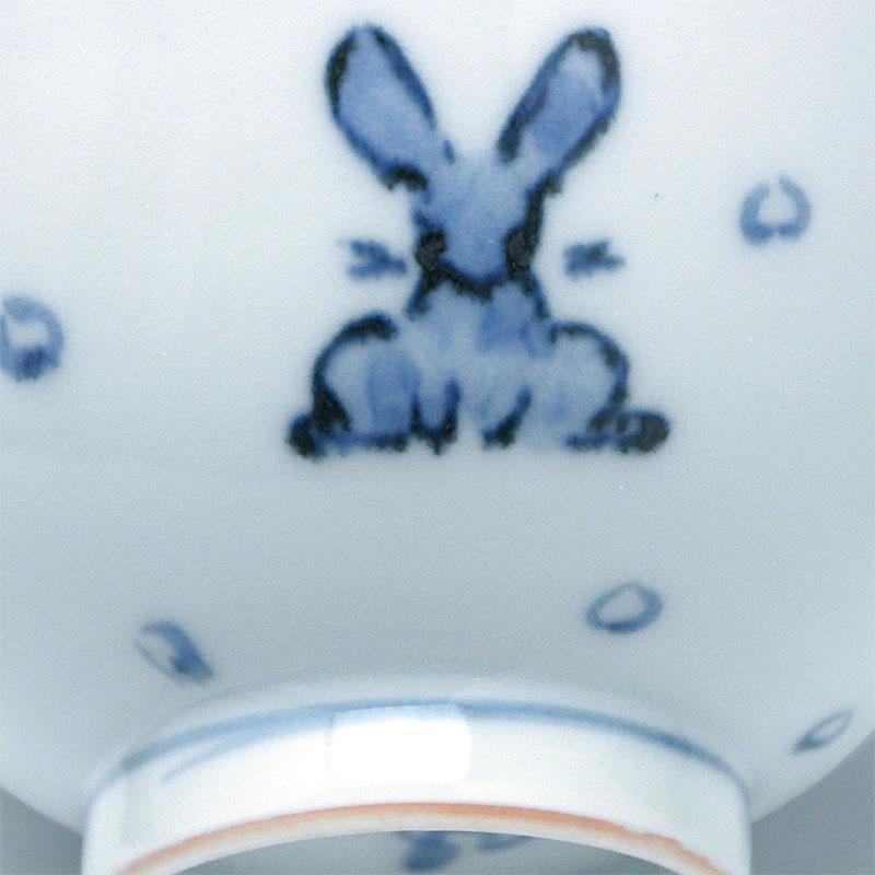 染付うさぎ飯碗・古川章蔵《飯碗・ご飯茶碗・11.6cm》 |  | 07