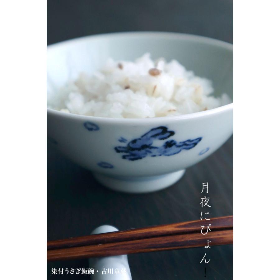 染付うさぎ飯碗・古川章蔵《飯碗・ご飯茶碗・11.6cm》 |  | 09