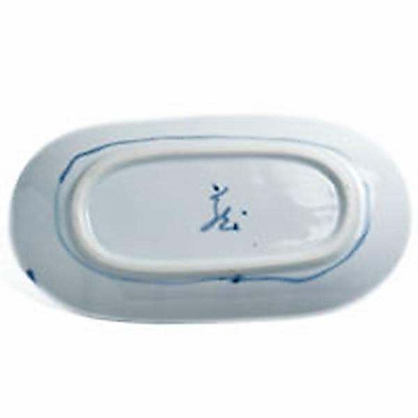 定期販売》染付かきわけ小判中皿・古川章蔵《中皿・23.0cm》 : 和食器