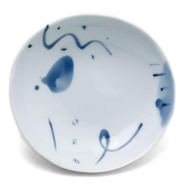 染付：染付デタラメ文丸小皿・古川章蔵《小皿・10.5cm》 | 