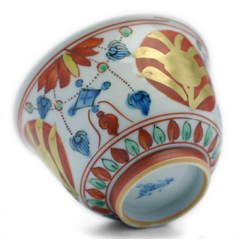 九谷焼：古赤絵金襴手瓔珞文汲出・正木春蔵《汲出・9.2cm》 : 和食器の
