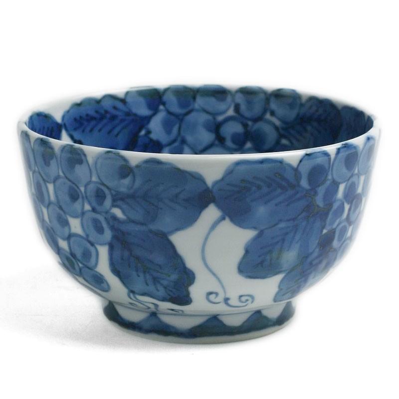 九谷焼：染付葡萄図向付・正木春蔵《小鉢・12.0cm》 : 和食器の愉しみ