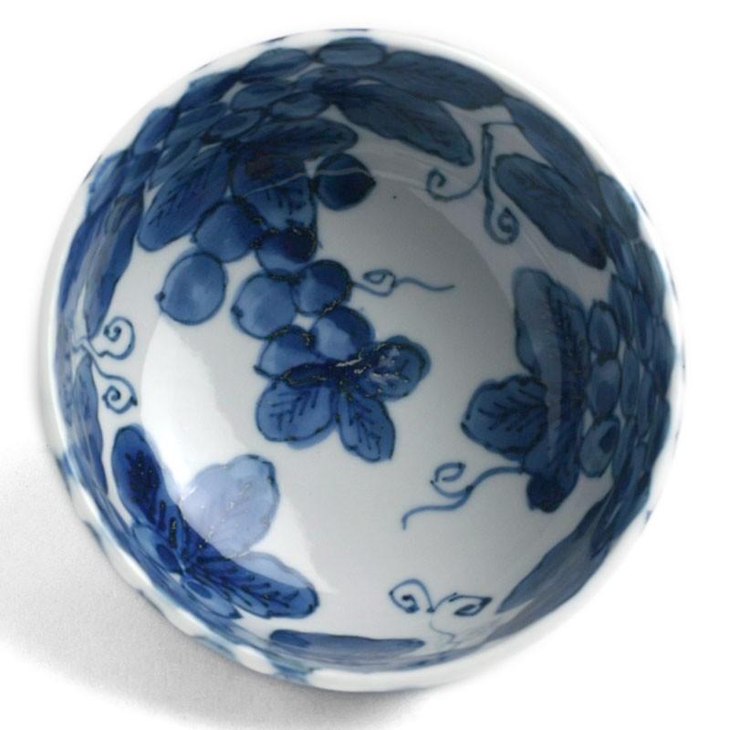 九谷焼：染付葡萄図向付・正木春蔵《小鉢・12.0cm》 : 和食器の愉しみ