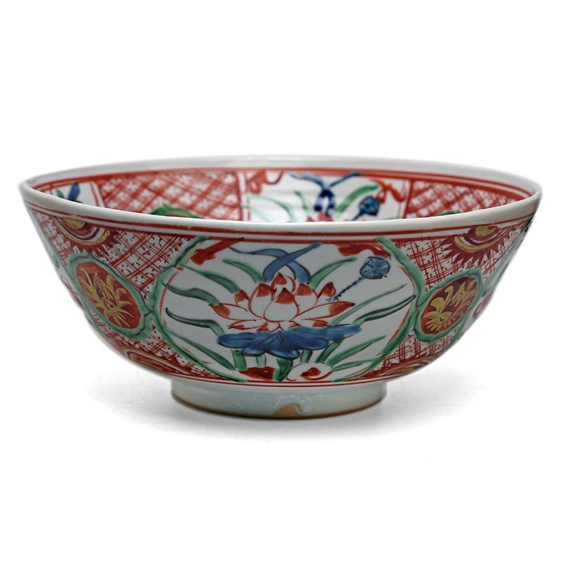 九谷焼:呉須赤絵玉取獅子文鉢・正木春蔵《大鉢・25.5cm》 : 和 九谷焼:呉須赤絵玉取獅子文鉢・正木春蔵《大鉢・25.5cm》 : 和