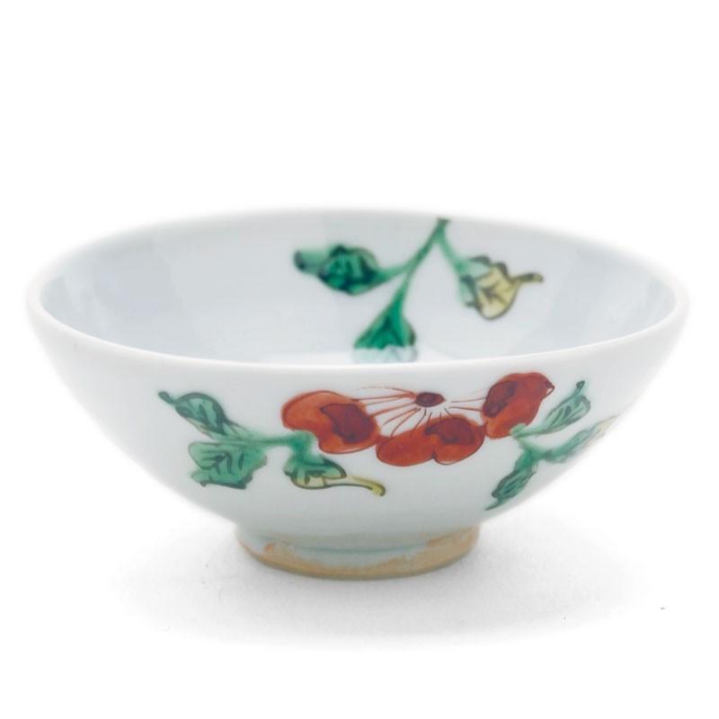正木春蔵　色絵花紋酒盃 正木春蔵 色絵染附 槍梅文八角平盃 ｜ 暮らしのうつわ花田 和
