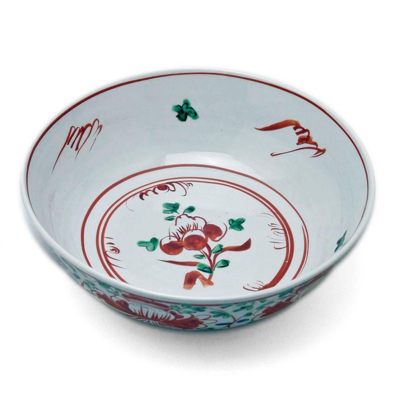 九谷焼：呉須赤絵牡丹文大鉢・正木春蔵《大鉢・23.0cm》 : 和食器の