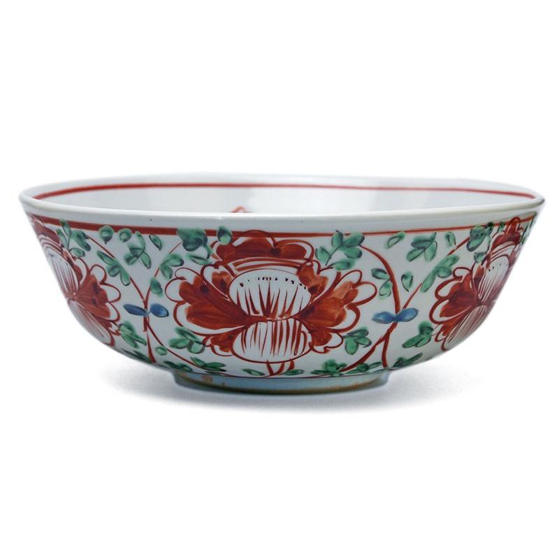 正木春蔵　　 呉須赤絵　大鉢 九谷焼：呉須赤絵牡丹文大鉢・正木春蔵《大鉢・23.0cm》 : 和食器の
