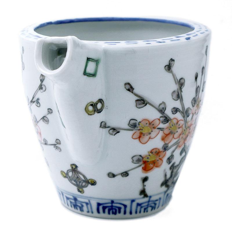 九谷焼：色絵染付片口B・正木春蔵《酒器・片口・200ml》 : 和