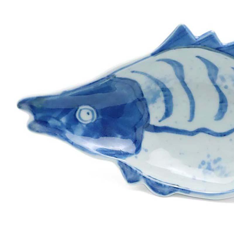九谷焼：染付魚形向付・正木春蔵《向付・小皿・扁形皿・23.0cm》 |  | 06
