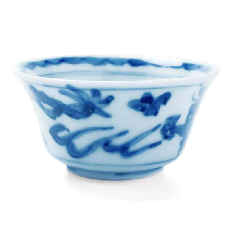 九谷焼　正木春蔵　筒杯　酒器 九谷焼：染付龍図酒呑・正木春蔵《盃》 : 和食器の愉しみ 工芸店