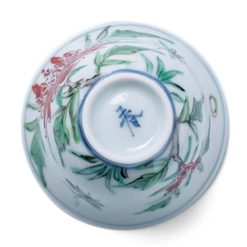 正木春蔵 色絵牡丹文マグカップ 九谷焼：色絵染付牡丹文盃・正木春蔵《盃》 : 和食器の愉しみ