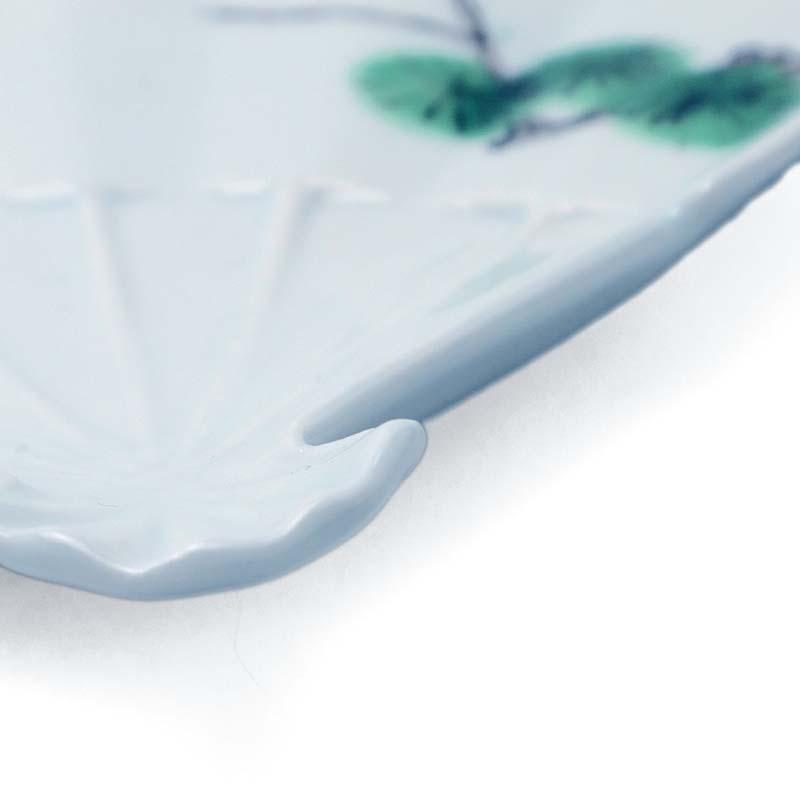 九谷焼：色絵松図扇面向付・正木春蔵《向付・小皿・扁形皿・19.5cm》 |  | 04