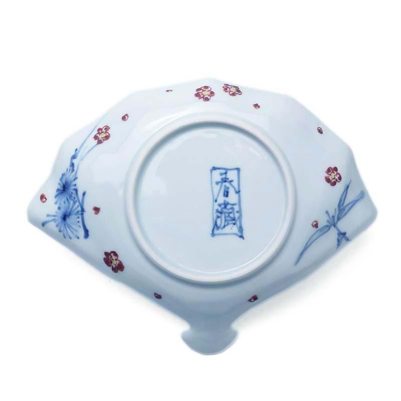 九谷焼：色絵松図扇面向付・正木春蔵《向付・小皿・扁形皿・19.5cm》 |  | 06