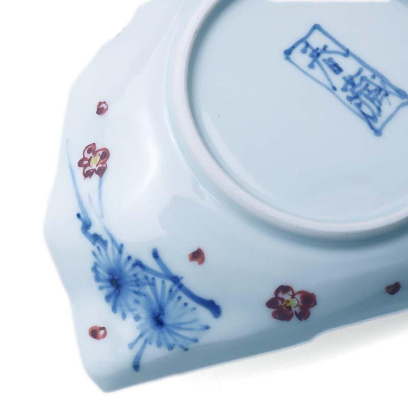 九谷焼：色絵松図扇面向付・正木春蔵《向付・小皿・扁形皿・19.5cm》 |  | 07