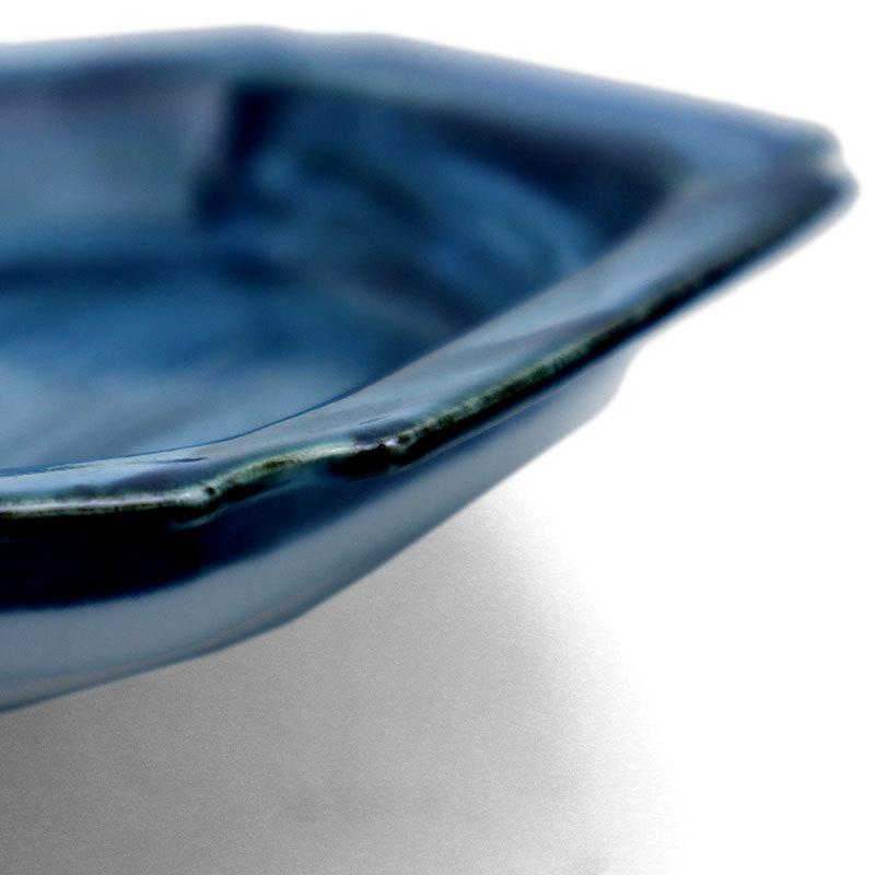 ルリ釉隅切六角皿・水野克俊《小皿・17.0cm》 |  | 07