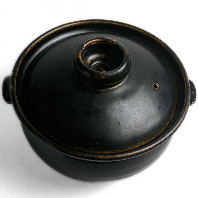玄釉土鍋・3合・吉井史郎《土鍋・1600ml・3合・21.0cm》 : 和食器の