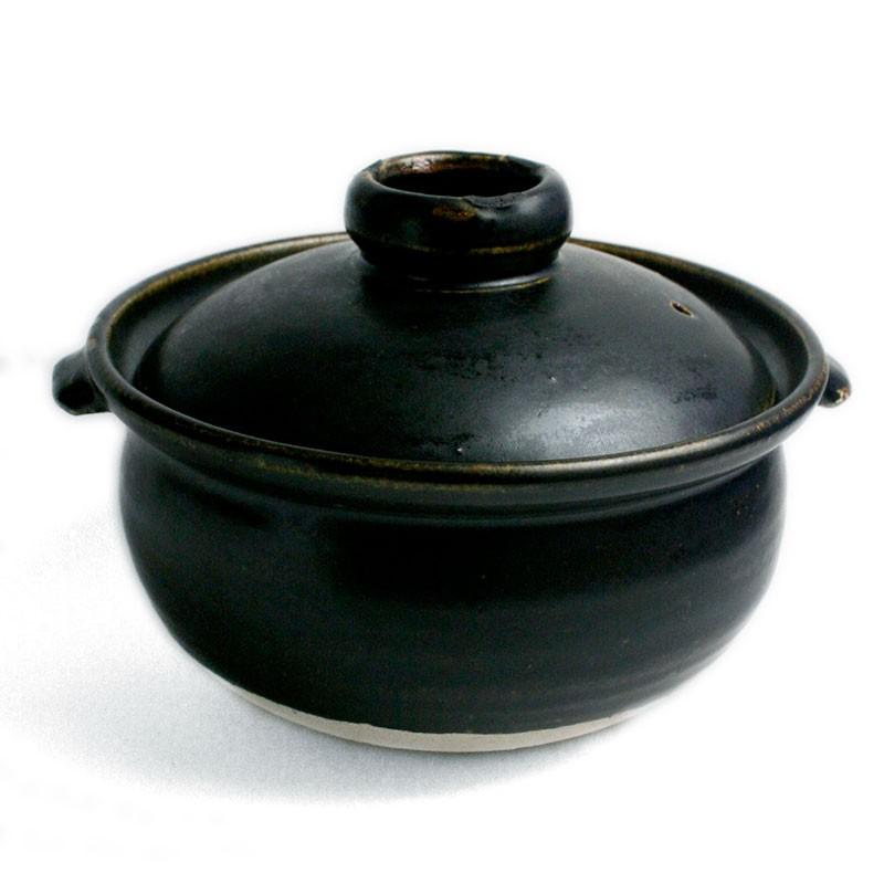 玄釉土鍋・3合・吉井史郎《土鍋・1600ml・3合・21.0cm》 : 和食器の