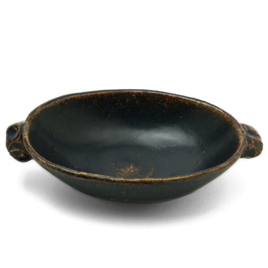 玄釉グラタン皿・7寸・吉井史郎《中鉢・21.0cm》 : 和食器の愉し