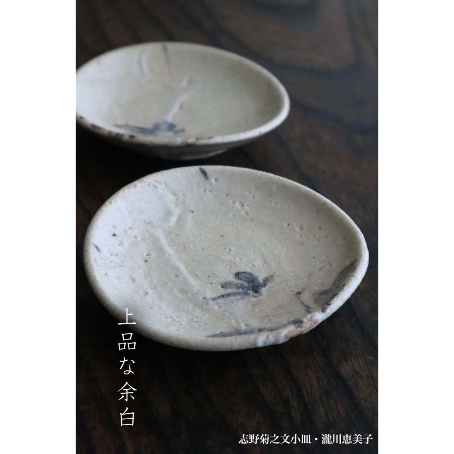 志野焼：志野菊之文小皿・瀧川恵美子《小皿・11.2cm》 |  | 13